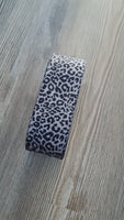 Taschengurt Leoprint schwarz/silber